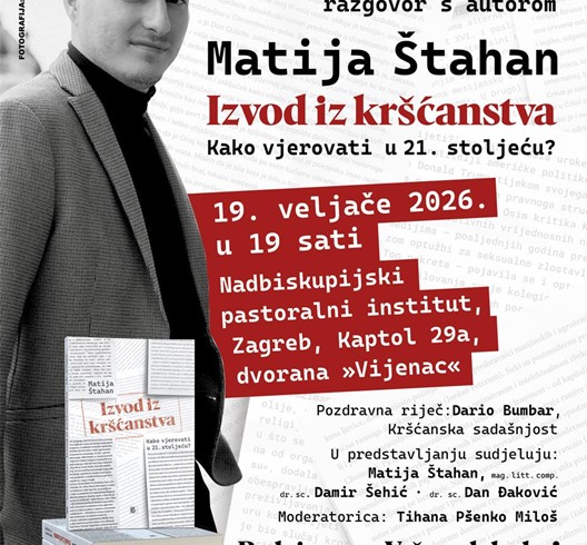Predstavljanje knjige Matije Štahana "Izvodi iz kršćanstva. Kako vjerovati u 21. stoljeću?"